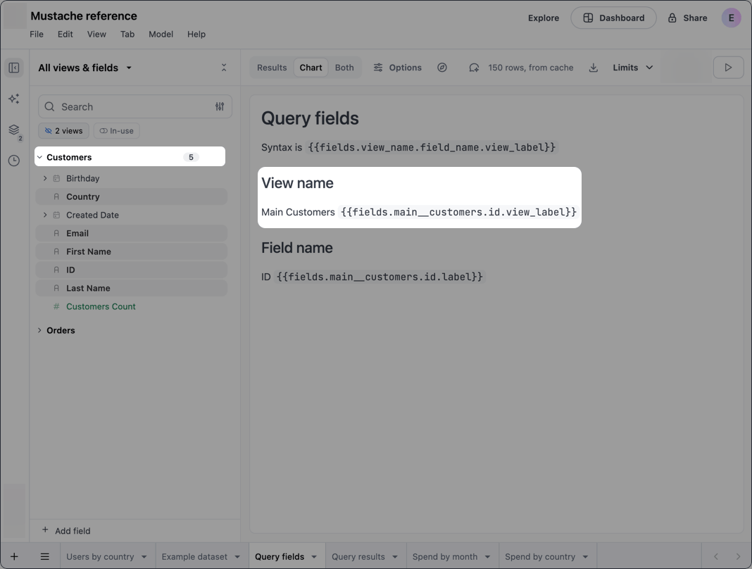 Example view name